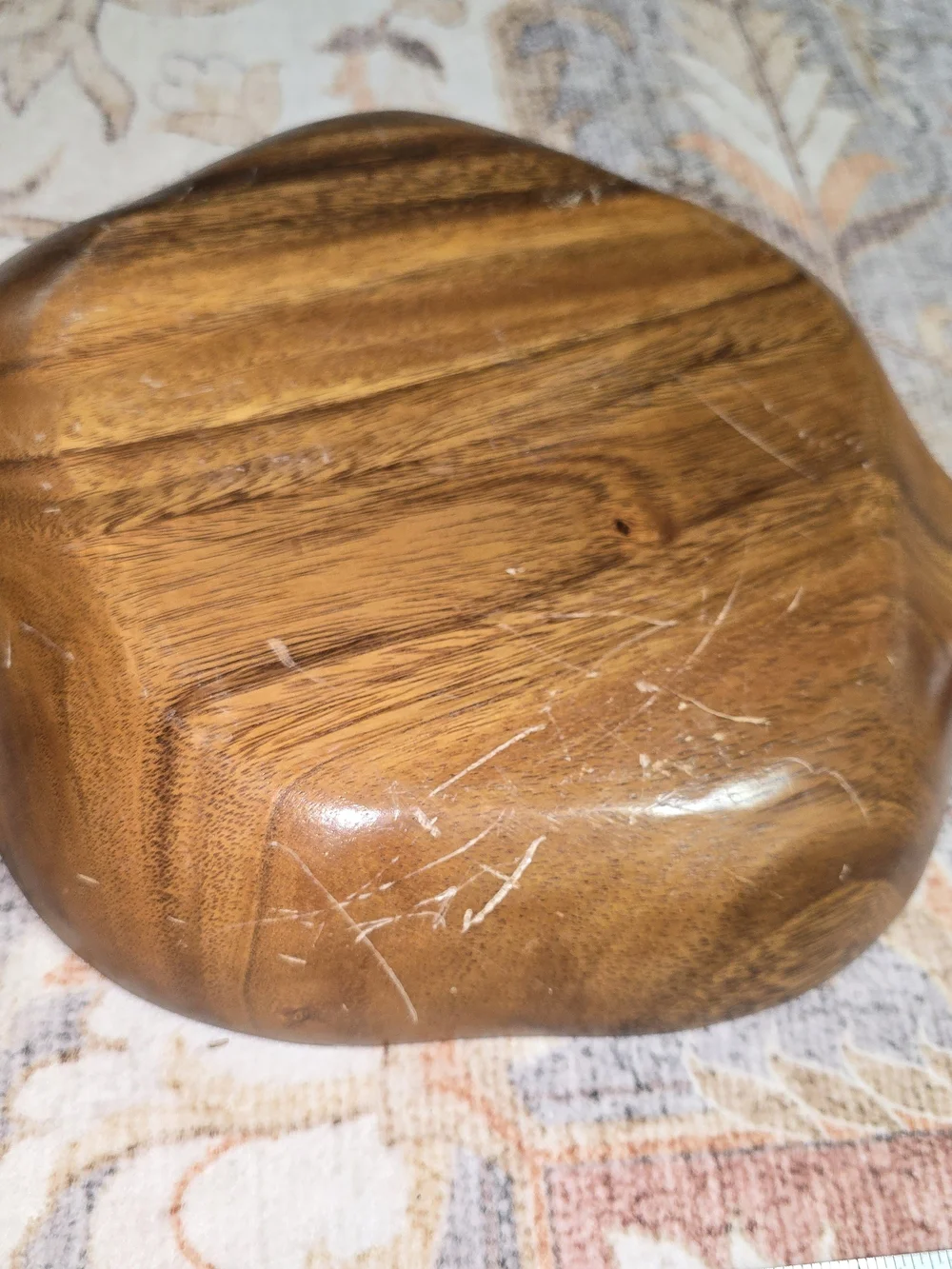 Hand-Carved Monkey Pod Wooden Serving Dish
